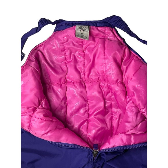 Zeroxposur Kids Snow Bib 3T Overall‎ Winter Pants Zip Up Fleece Outerwear - Picture 4 of 6